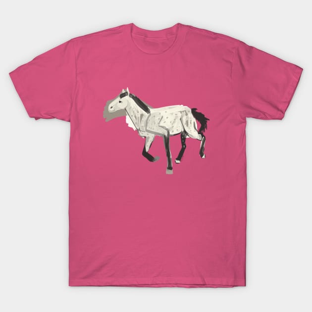 White horse T-Shirt by belettelepink